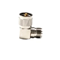 1pc uhf male to female jack rf coax adapter convertor right angle 90 degree nickelplated new wholesale