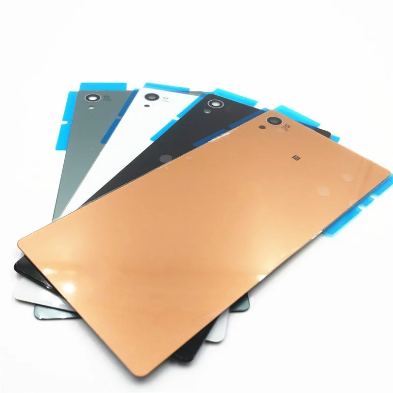 

New Glass Back Battery Cover For Sony Xperia Z4 Z3+ Z3 Plus E6553 Door Housing Rear Cover With Sticker