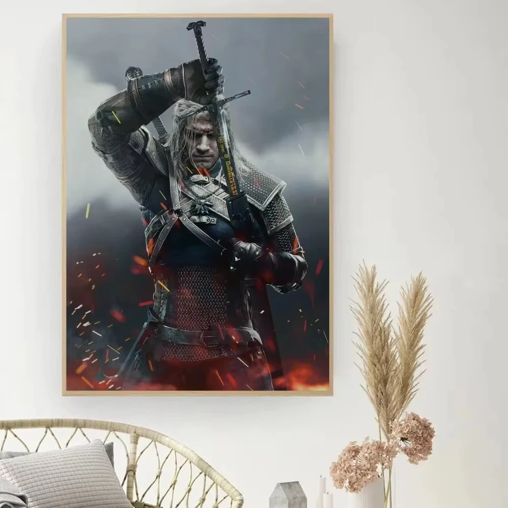 Винтажный Постер W-witcher 3 Для Тв-игр Сделай Сам Классическая Настенная Живопись