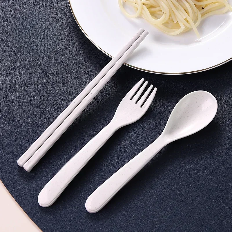 Новая посуда из пшеничной соломы столовые приборы ложка палочки для еды вилка