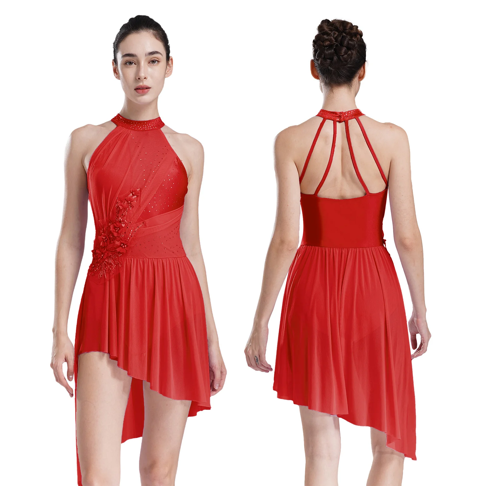 Женская Аппликация лирическая Современная Одежда для танцев высокая низкая