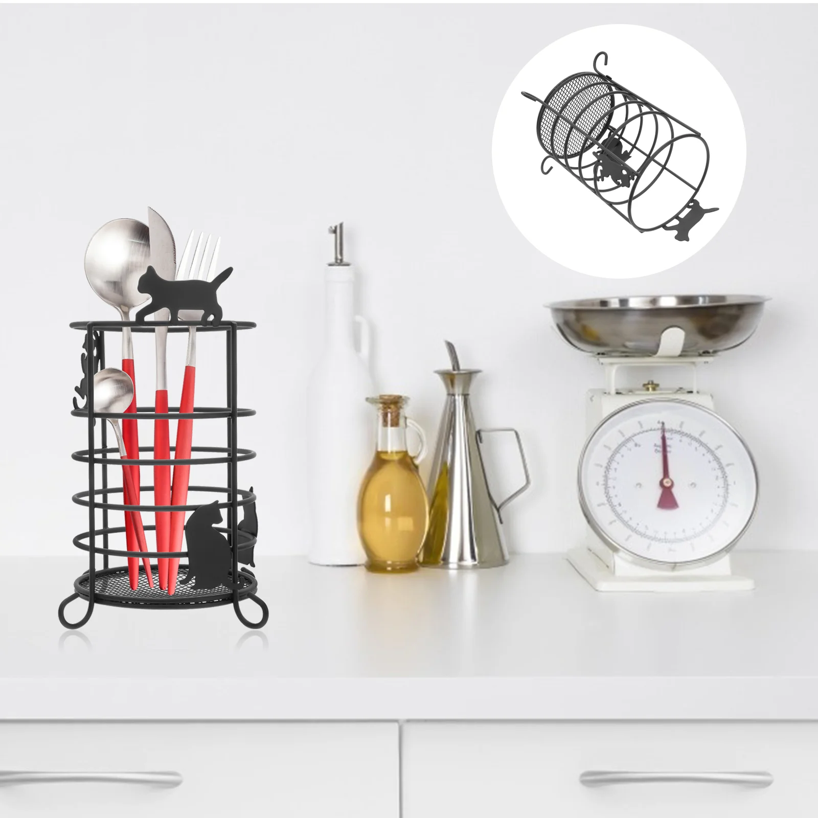 

Container Organizer Brush Makeup Utensil Pot Holder Chopsticks Drainer Kitchen Storagepainting Hair Wire Care Pen