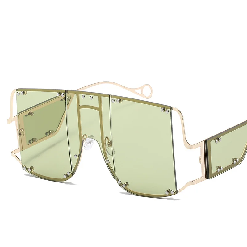 

Luxury Sunglasses Women Siamese Pink Rivet Steam Punk Futuristic Decorative Cyberpunk Party Vintage New 2022 Y2k Glasses