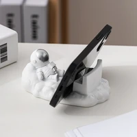 nordic style creative astronaut mobile phone holder desktop decoration office accessories kawaii resin flatback ornament gift