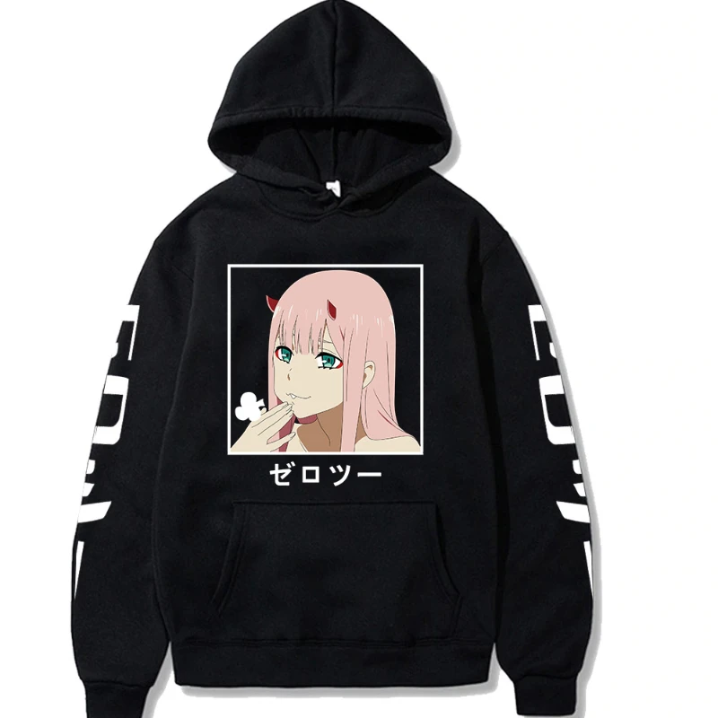 

Толстовка с капюшоном с принтом в японском стиле Zero Two Darling In The Franxx, свободные пуловеры в уличном стиле, топы, свитшоты с длинными рукавами в с...