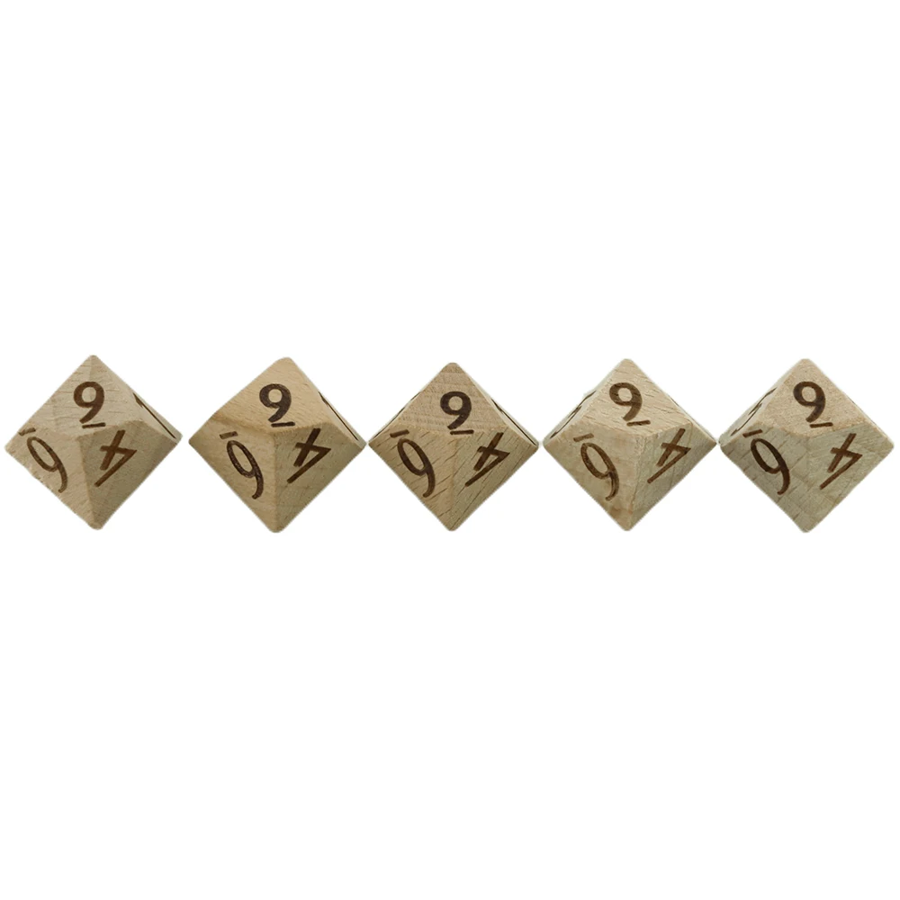 Wooden Dice Set 5pcs 10-sided Wood for Role Playing Board Game Multi Sides Entertainment |