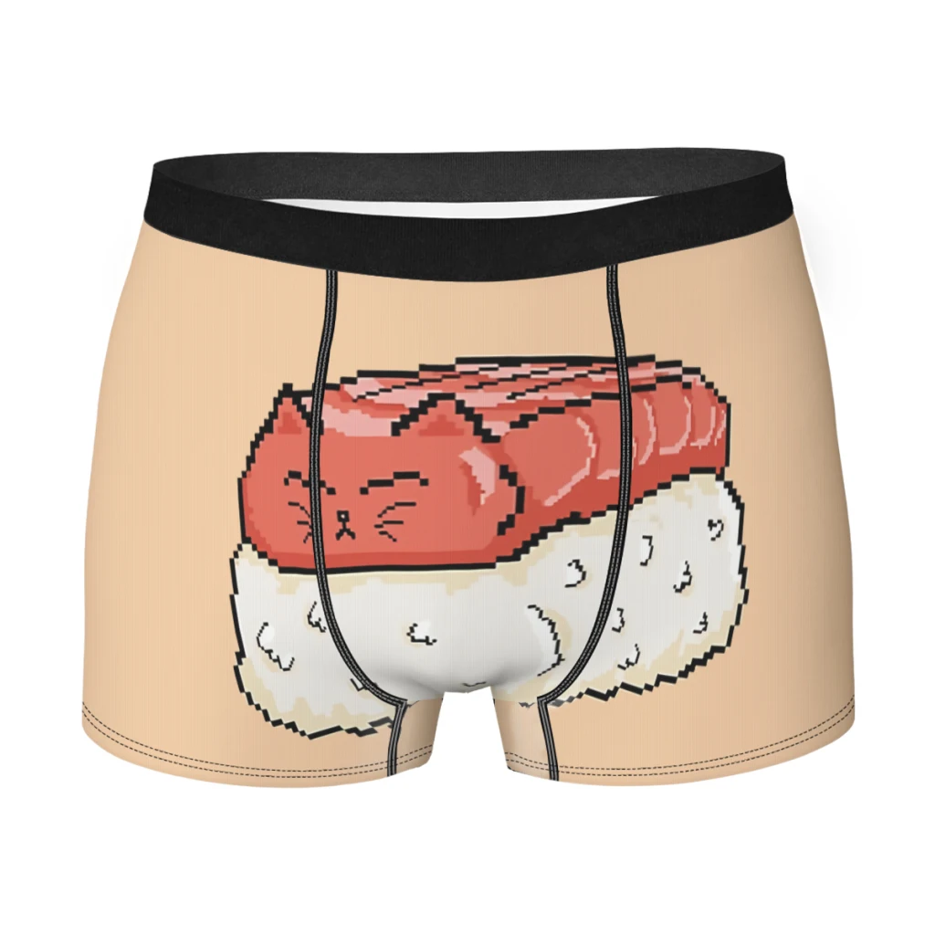 

Neko No Nigiri Man's Boxer Briefs Sushi Food Highly Breathable Underpants Top Quality Print Shorts Gift Idea