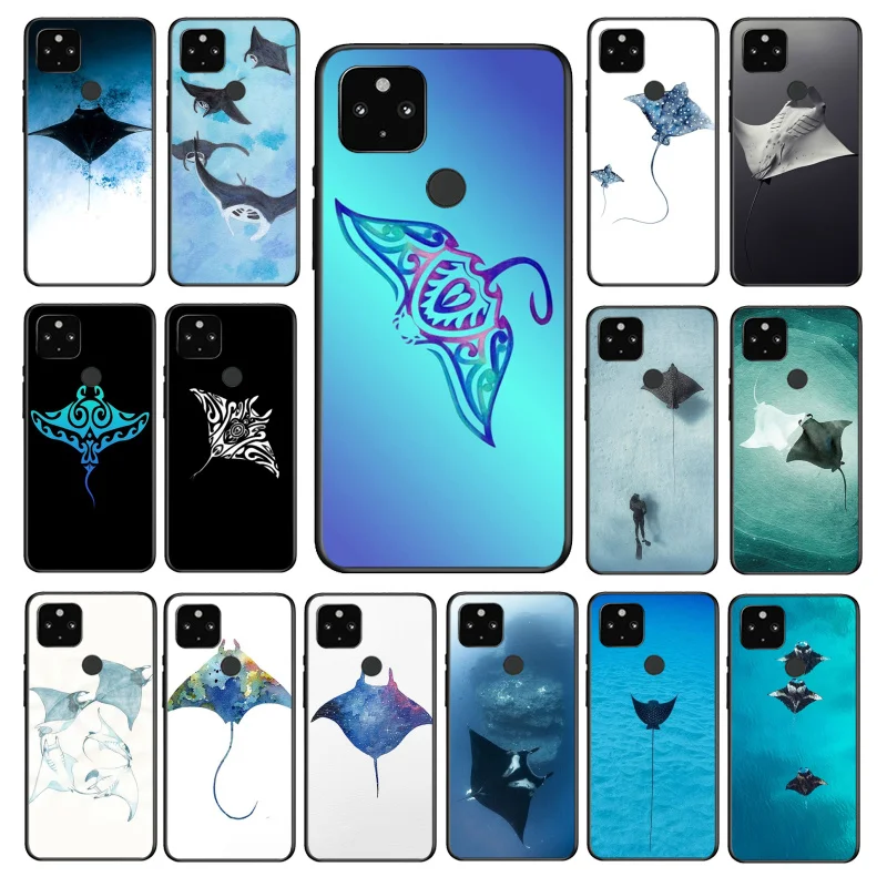 

Ocean Animal Manta Ray Phone Case for Google Pixel 7 Pro 7 6A 6 Pro 5A 4A 3A Pixel 4 XL Pixel 5 6 4 3 XL 3A XL 2 XL
