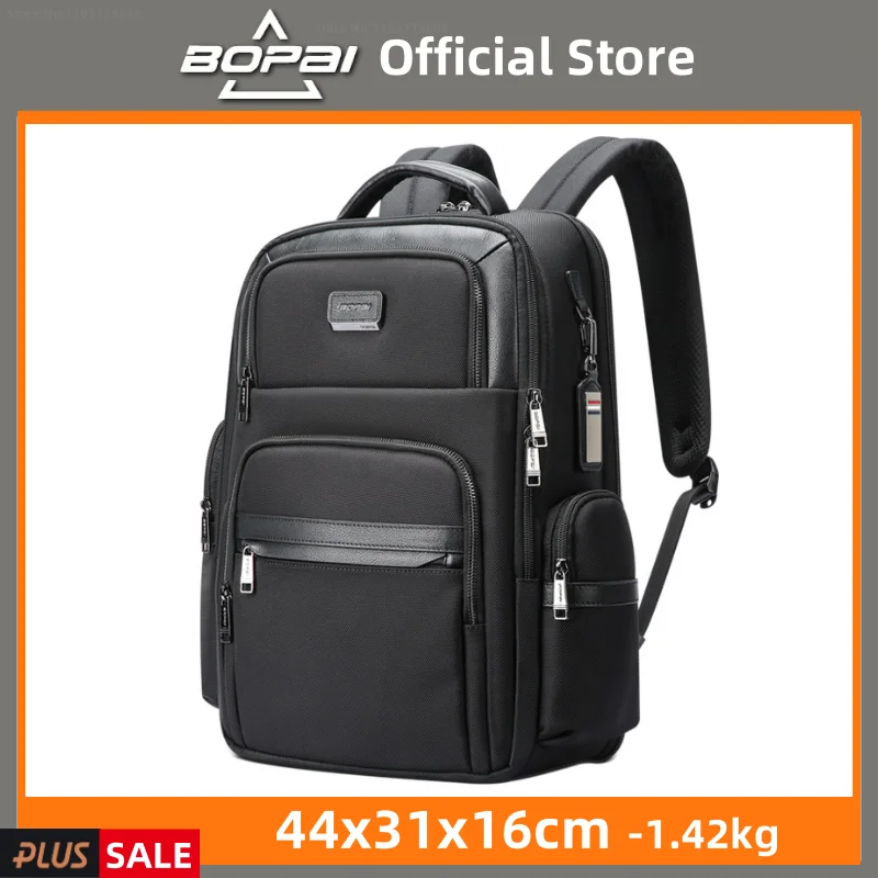 

BOPAI New Fashion Water Resistant Business Backpack For Men Travel Notebook Laptop Backpack 15.6 inch Nylon Waterproof Backpack