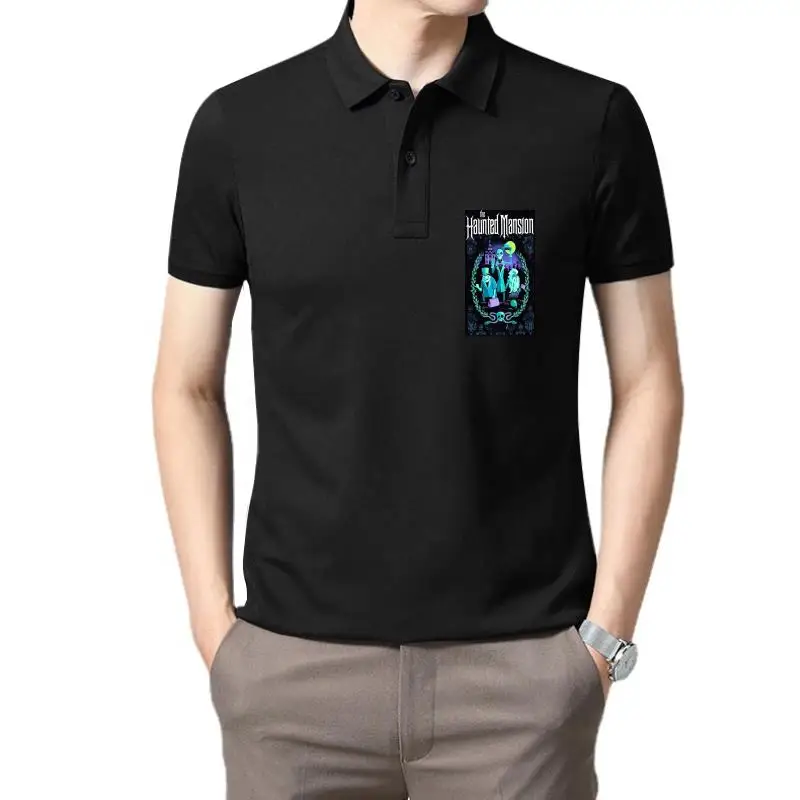 

Мужская одежда для гольфа, Мужская футболка-поло из черного хлопка для любителей фильмов с привидениями и названиями названий дома, Мужская футболка на заказ