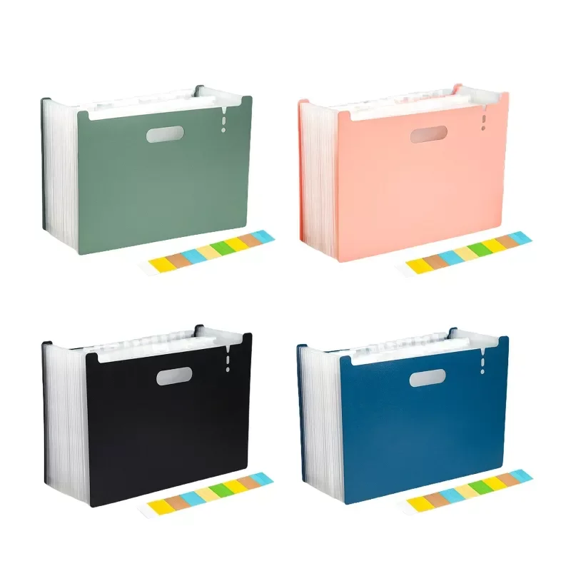 

A4 Accordion Folder Clear Index Labels Expanding Document Folder File Organizer Desk Management for Office File Cabinet H3CA