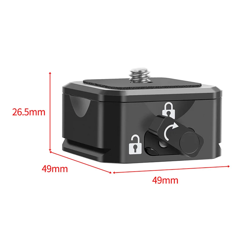 Фото Quick Releae Plate Mount 1/4 ''для штатива Arca-типа 38 мм, монопод, карданное крепление, система быстрого переключения для экшн-камеры Gopro №5