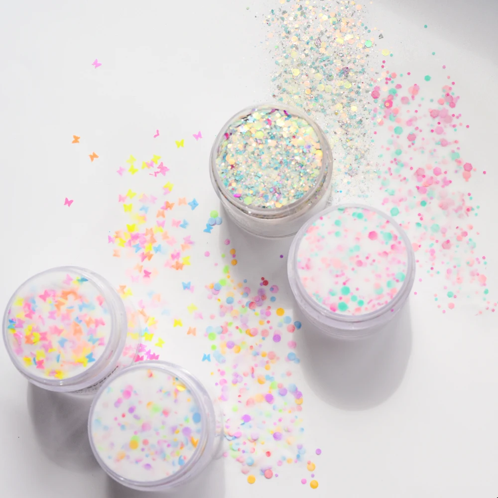 1 унцию/30 г акрилової пудри з блискітками для занурення/різьблення блискітками.