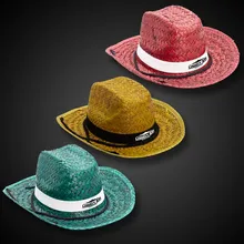 25 pcs/lot Simple men's and women's summer cowboy hat straw hat hollow weave foldable sun hat 57-58cm outdoor beach hat 