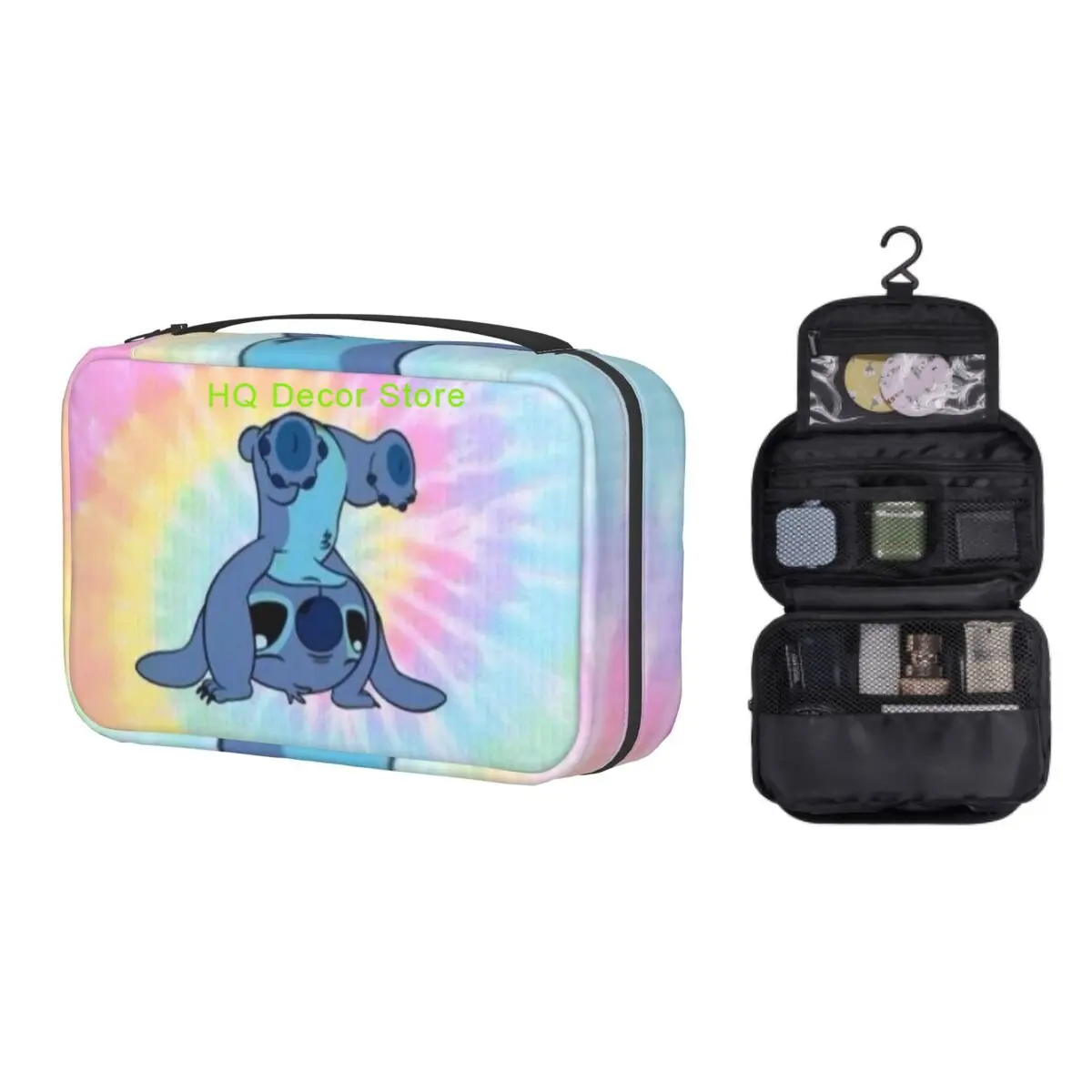 

Индивидуальная цветная сумка для туалетных принадлежностей, Женская забавная аниме косметика, органайзер для макияжа, женский косметическ...