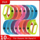 Ремешок спортивный из ТПУ Для Xiaomi Mi Band 4 3, сменный Браслет для смарт-часов, наручные Аксессуары для Xiaomi Mi Band 4 3, 10 шт.