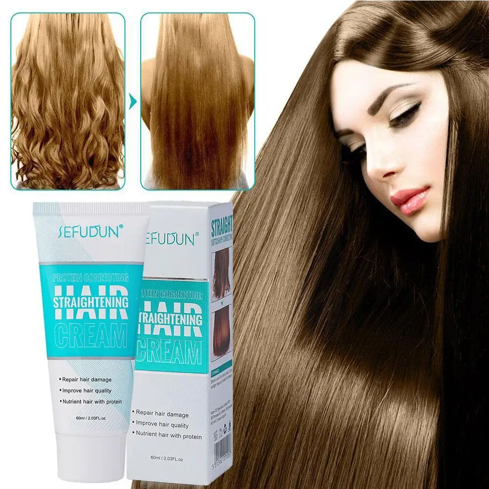 

Protein Hair Straightener Correcting Hair Straightening Cream Nourishing Fast Smoothing Hair Straightener Lotion For Curly S3Y9