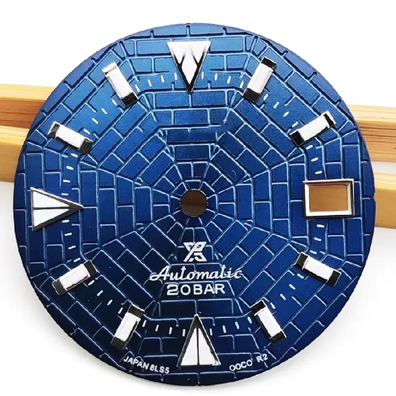 28.5MM watch dial Mechanical watch green luminous dial Suitable for Japanese NH35/NH36/4R movement Watch Accessories