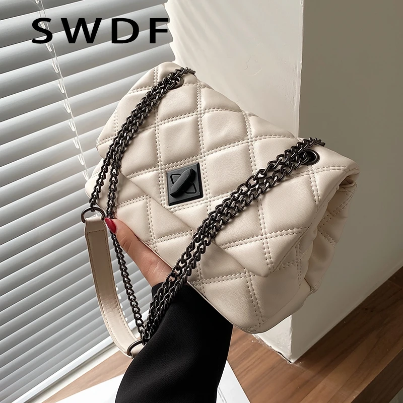 

Модная сумка на плечо 2022, женские дорожные сумки, кожаная стеганая сумка из искусственной кожи, женские роскошные сумки, женские сумки, диза...