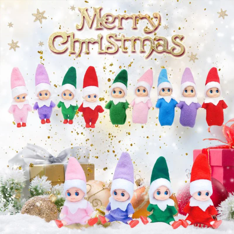 Christmas Elf Dolls Plush Dolls Baby Elves Gift On The Shelf Ornament New Year Decoration Home Decor