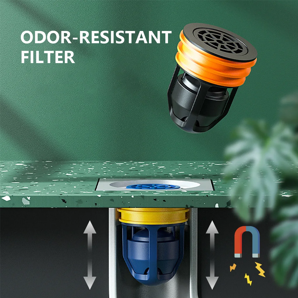 

Large displacement kitchen bathroom drain floor core anti-odor magnetic levitation reflux prevention Anti odor pest prevention