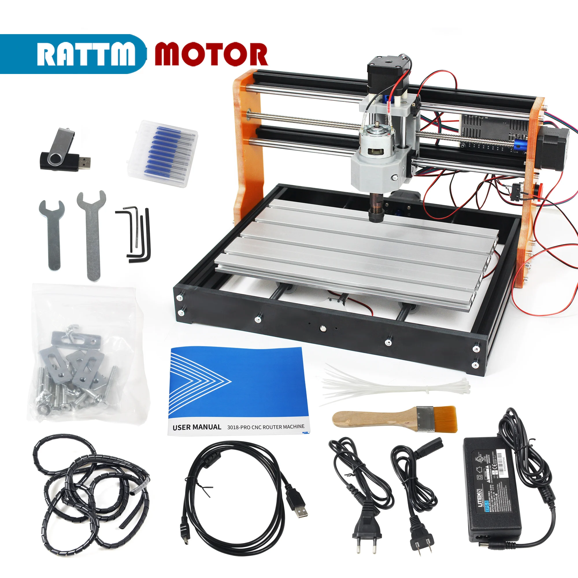 

3-осевой лазерный гравировальный станок с ЧПУ GRBL Control 3018 Pro Max DIY