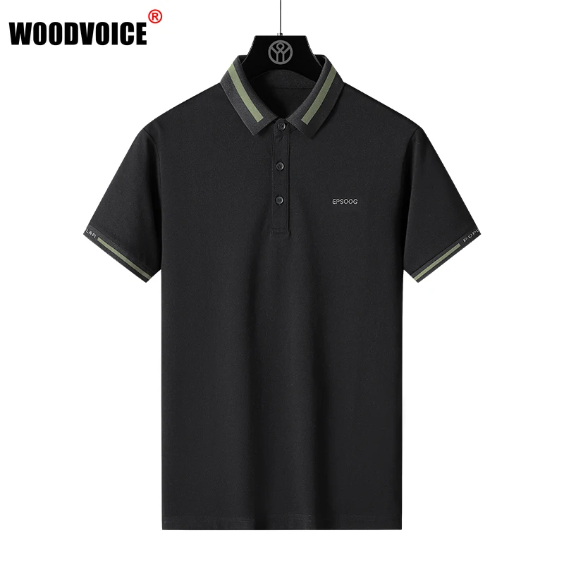 

Men's casual Polo Shirt 2022 Summer Thin Comfortable Ice Men Solid Color Short Sleeve Top Business Slim fit male All-match Shirt