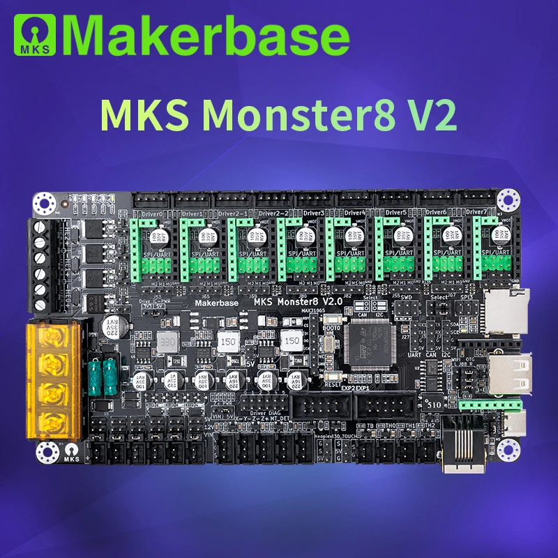 Makerbase MKS Monster8 V2 32-битная плата управления запчасти для 3D-принтера TMC2209 Voron VS Spider Octopus