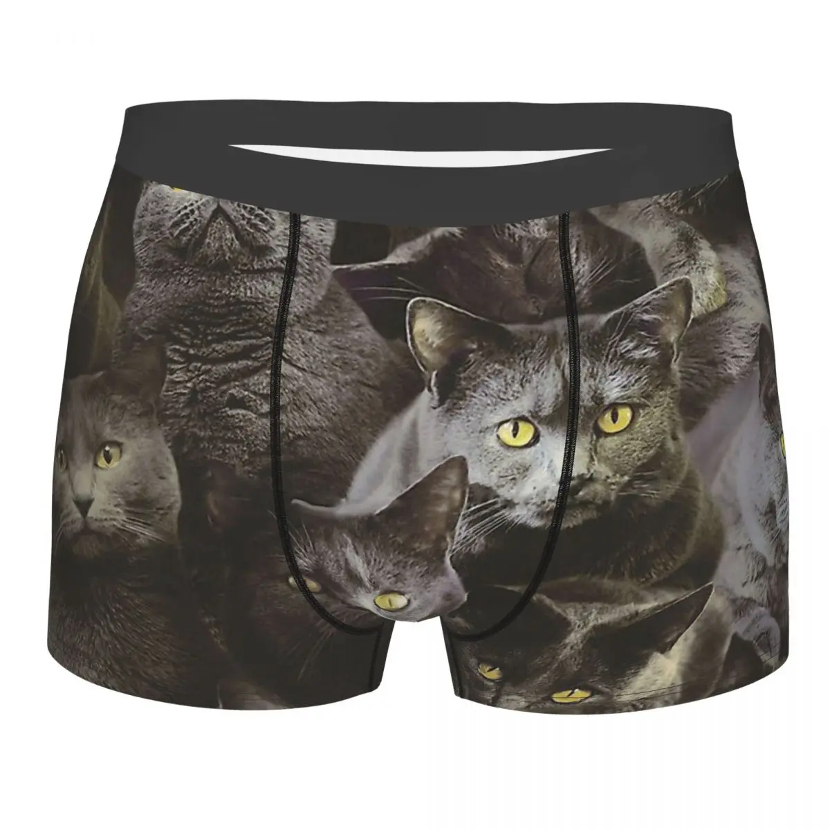 

Animal Meme Chartreux Underpants Breathbale Panties Male Underwear Print Shorts Boxer Briefs