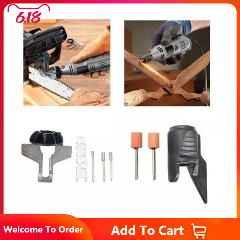 

Приспособление для ЗАТОЧКИ ЦЕПНОЙ ПИЛЫ, точилка, адаптер с садовым инструментом для дрели Dremel, вращающиеся аксессуары