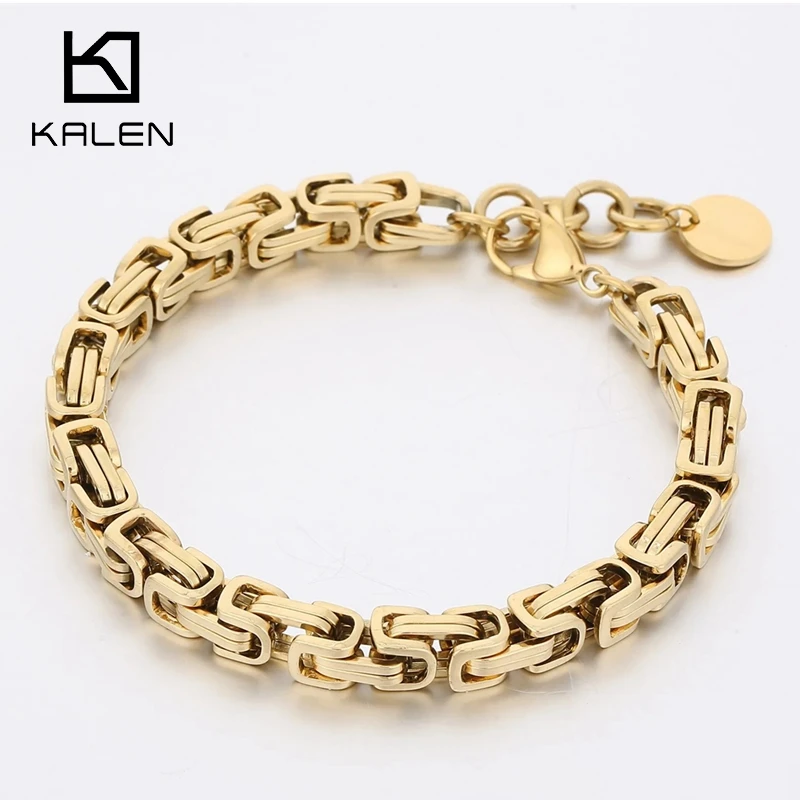 Браслеты-цепочки KALEN из нержавеющей стали с Византией для женщин браслет-амулет