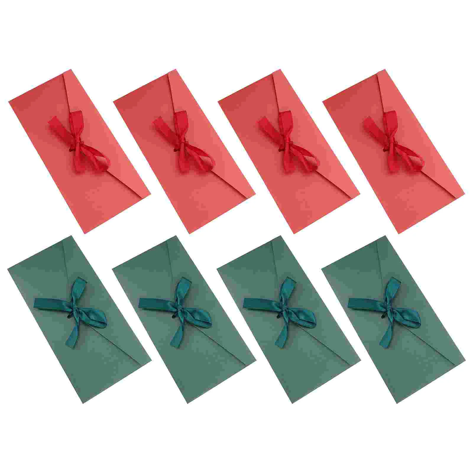 

8pcs Thickened Envelopes Postcard Envelopes with Bow-tie Blessing Cards Holders