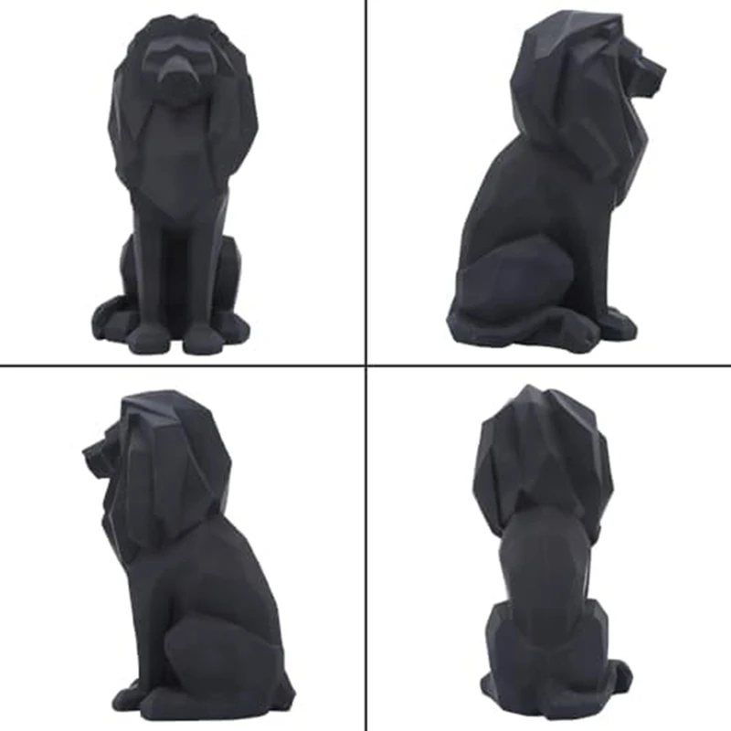 Статуя Льва Декор-Подарки Для Мужчин Геометрическая Стильная Скульптура Фигурка