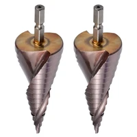 2x m35 hss co step drill bit cobalt cone drill bits 4 32mm wood stainless steel metal hole saw tool set hex
