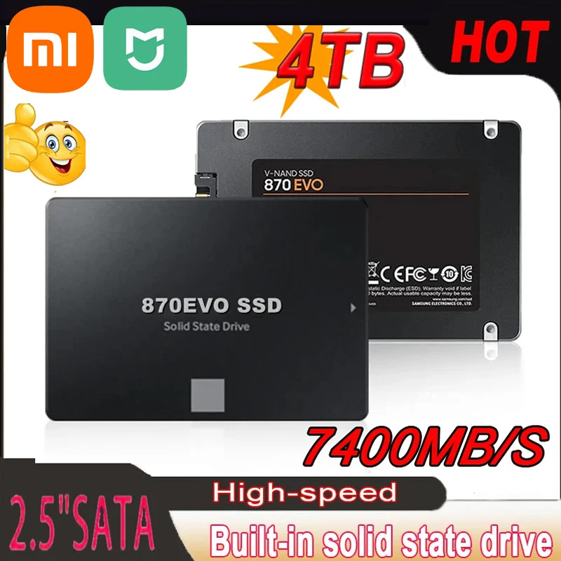 Твердотельный диск Xiaomi Mijia 4 ТБ SSD 870 EVO 1 ТБ 2 ТБ 2,5 дюйма ...