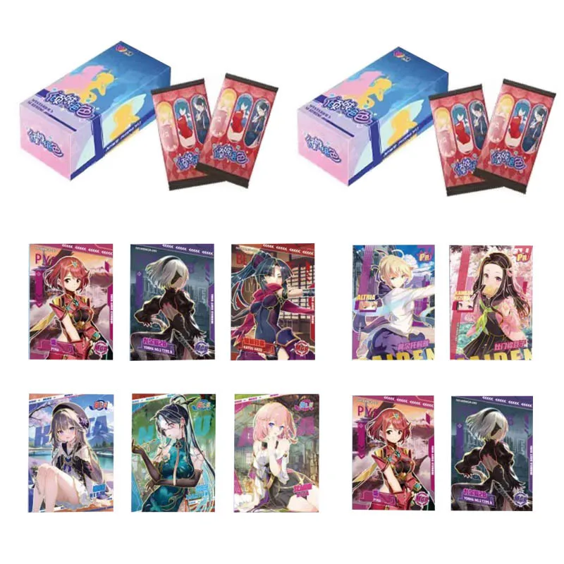 Коллекционная карточка с изображением сказок богини Wanbao Elf двухцветные Горячие