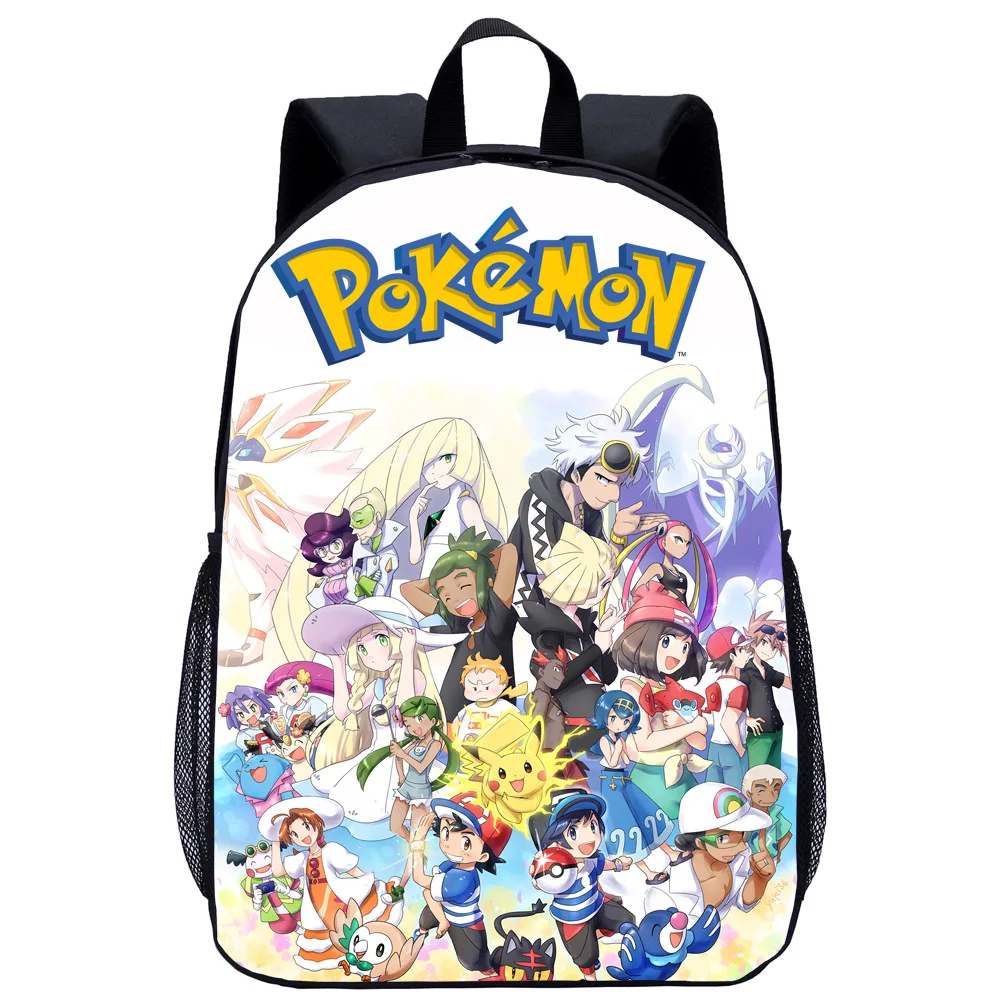 

Pokemon backpack Anime character Pikachu graphic primary and secondary school students cartoon bag