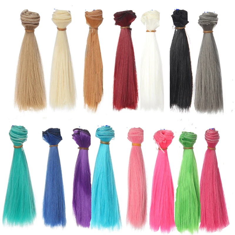 1 шт., натуральные волосы для шарнирной куклы, 15 см 1 шт., натуральные волосы для шарнирной куклы, 15 см