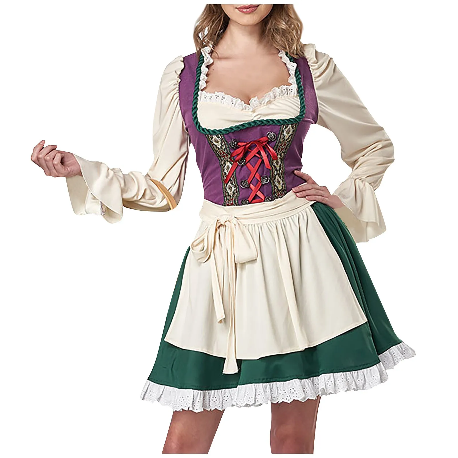 

Женский традиционный немецкий костюм Баварской пивной девушки, сексуальный костюм на Октоберфест, фестиваль, дирндл, косплей-костюм, женское платье