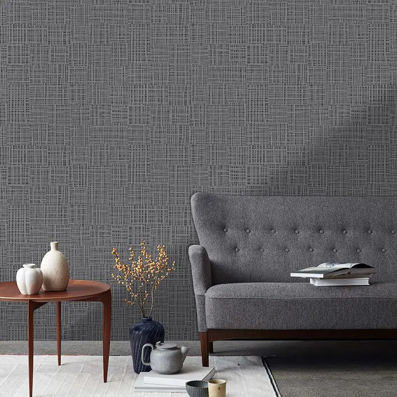 Скандинавские серые льняные обои с узором нетканые японские для гостиной