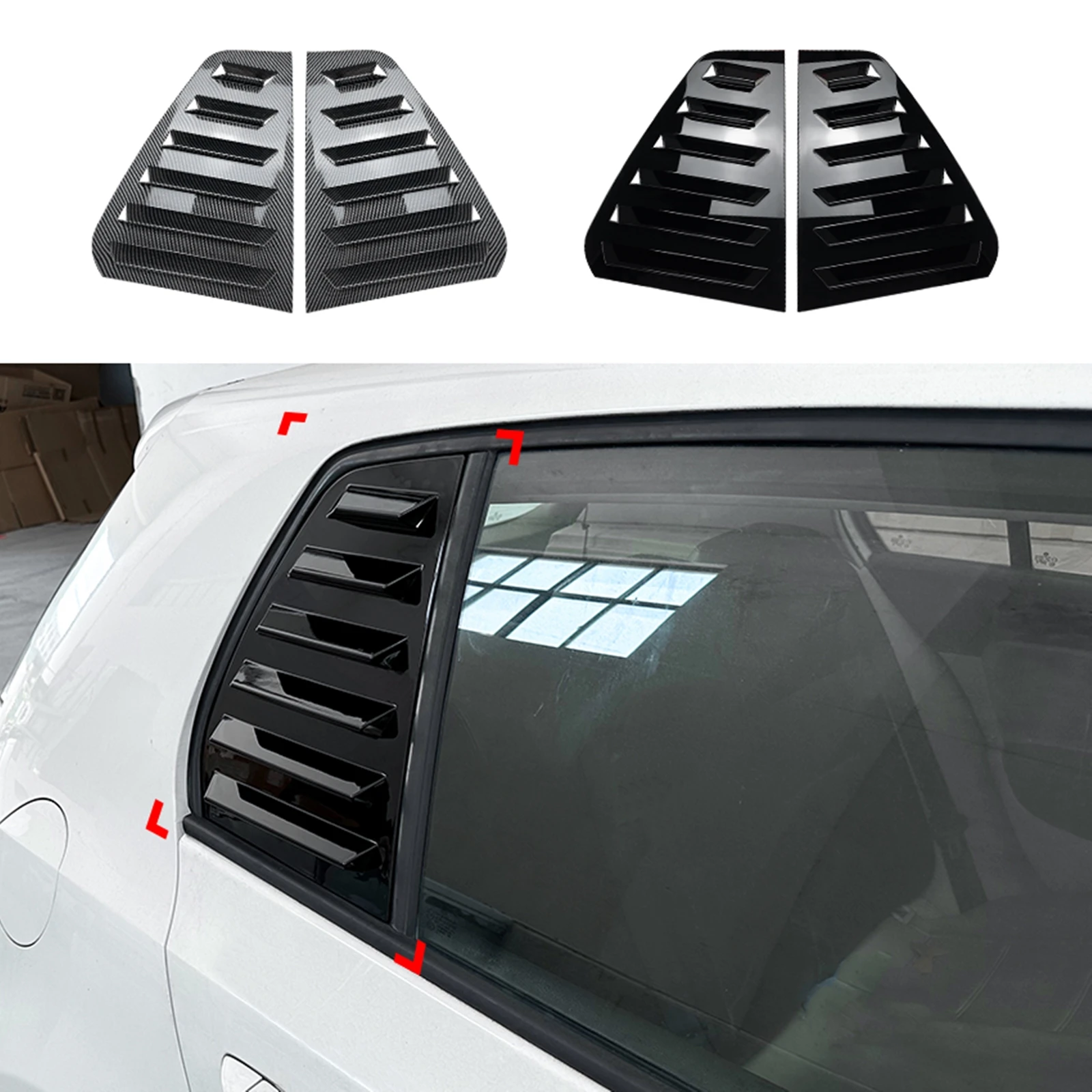 

Car Rear Side Window Blind Louver Shutter Cover Auto Kit For Volkswagen VW Golf 6 MK6 2008-2012
