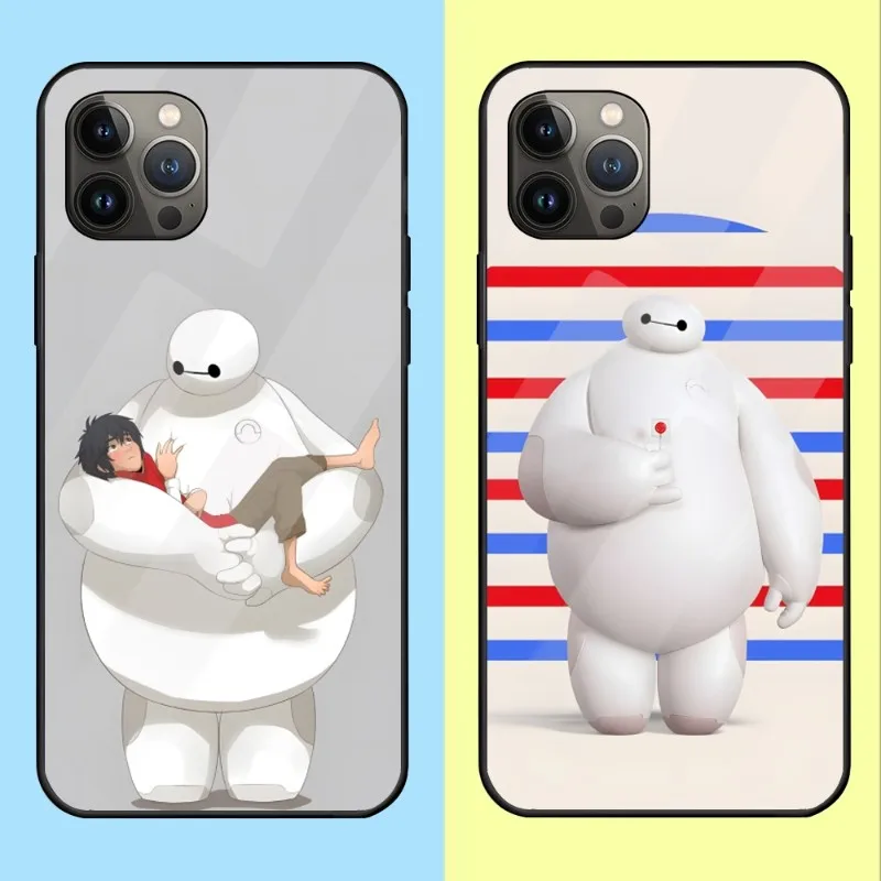 

Big Hero 6 Cute Baymax Phone Case For iPhone 13 12 11 Pro Max Mini X XR XS Max 8 7 6s Plus SE 2020 Shell Fundas Tempered Glass