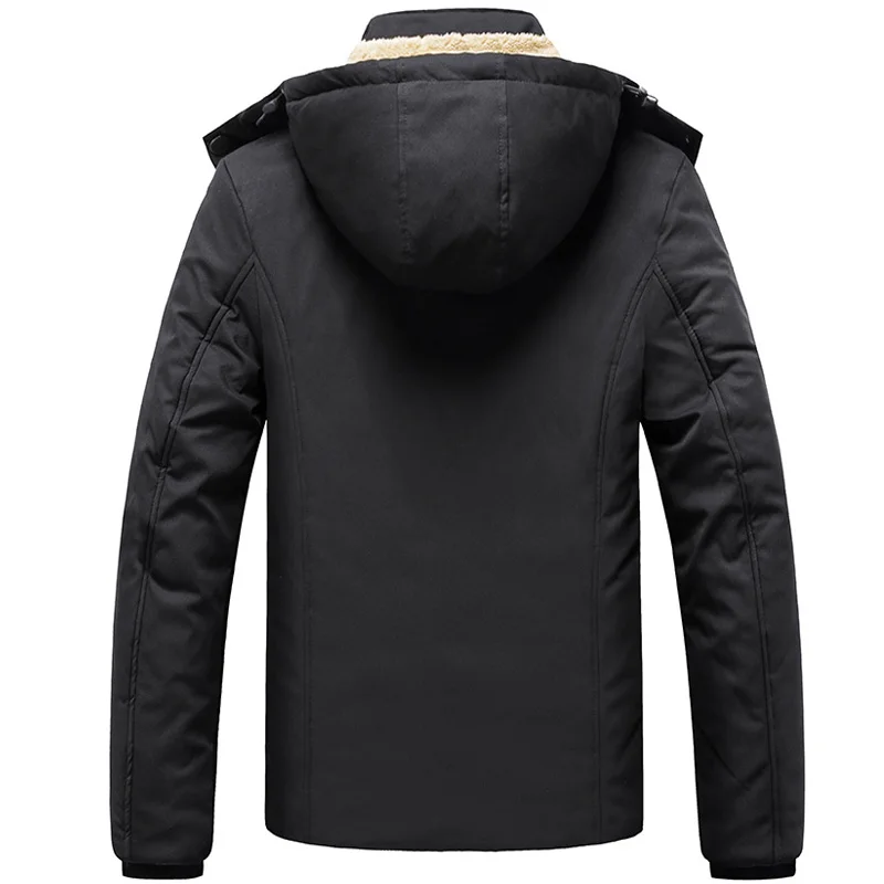 Jacket men parka L-6XL 7XL 8XL Winter new jacket Mens Plus velvet thickening Hooded Windbreaker coats men's casual warm jackets