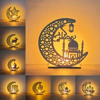 eid mubarak led wooden with led candles room lights decor holiday decorations islam muslim party home decoration ramadan kareem