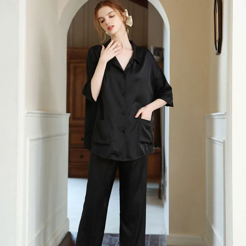 New Pajamas Female Summer Sexy Satin Lace Pajamas Home Clothes Suit  Pajamas for Women Sleepwear Women Sets Womens Outfits