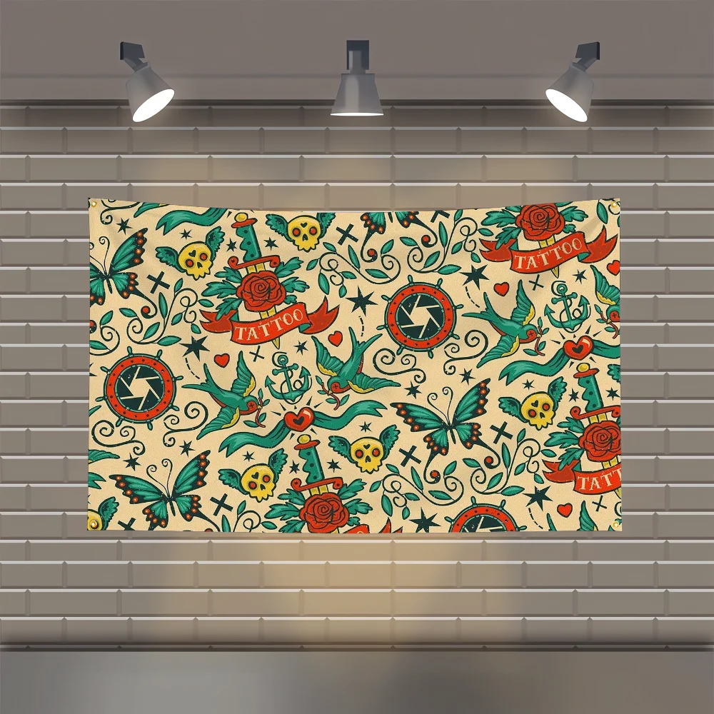 Флаги и баннеры декоративные для дома сада с рисунком татуировки 4 июля