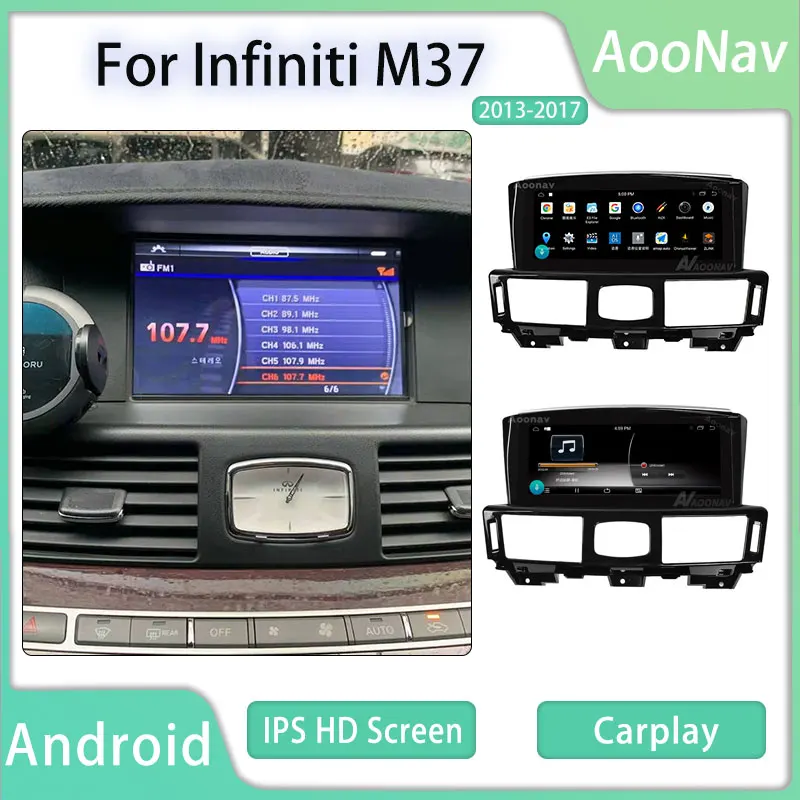 Araba radyo için ekran ile Infiniti M37 2013-2017 kafa ünitesi multimedya araba GPS navigasyon Stereo Android 9.0 4 + 64GB