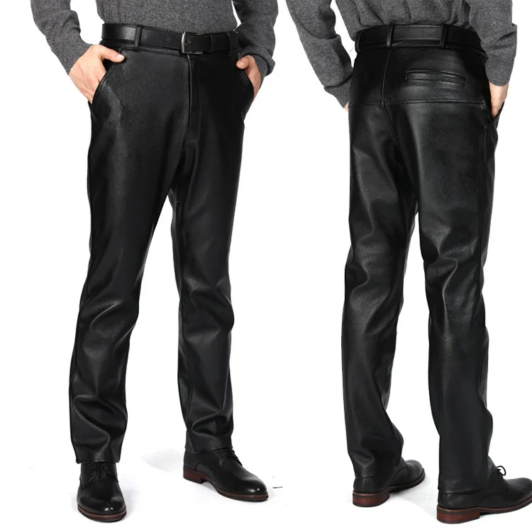 Leather Motorcycle Pants For Bikers Sports Real Cowhide Leather For Men Black 100% Genuine Leather Pants enlarge