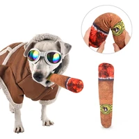 creative dog toys cigar big smoke soft plush sound squeak toy funny pet training chew toys for small medium dog accessories new