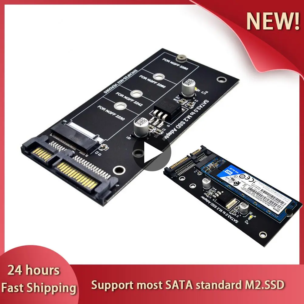 Карта адаптера M2 в SATA3, Высокоэффективная SATA M2.SSD конвертирует адаптер, карта NVME SSD обновленная SATA 6 Гбит/с Карта адаптера M2 в SATA3, Высокоэффективная SATA M2.SSD конвертирует адаптер, карта NVME SSD обновленная SATA 6 Гбит/с